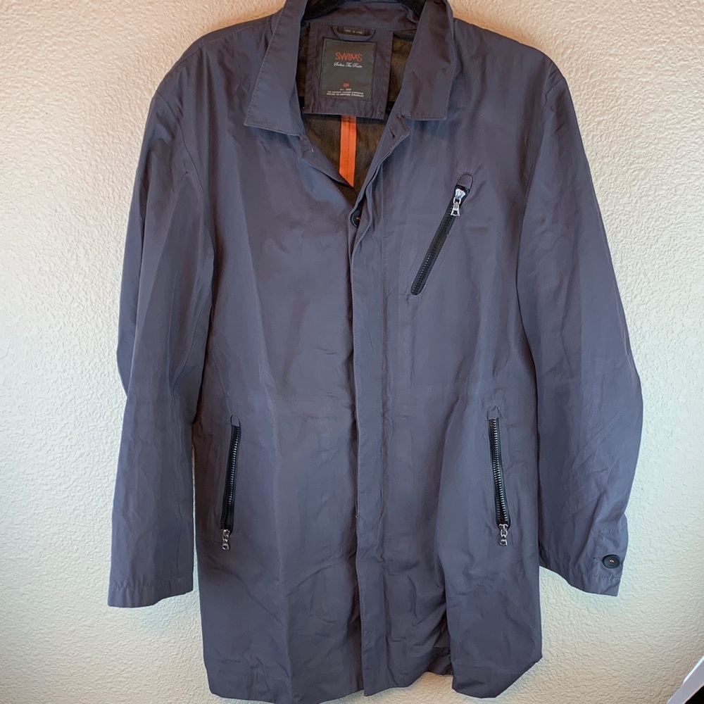 Swims women’s raincoat sz M long button down spring fall preppy career work